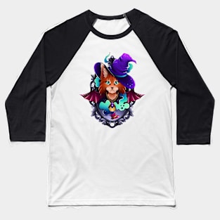 Witches Cat Baseball T-Shirt